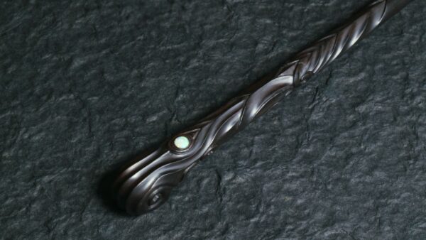 Personalised Real Wood Magic Wand Opal Stone