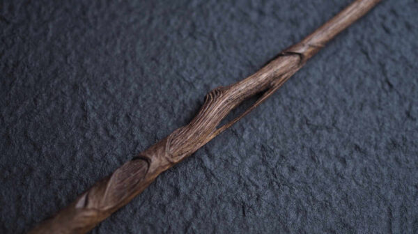 Handcrafted Black Walnut Wood Wand, Personalised Real Wood Magic Wand