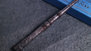 Carved Cherry Blossom Wood Magic Wand, Altar Wand