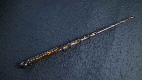 Hand Crafted Gold Runes Wand