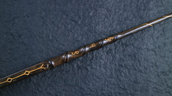 Hand Crafted Gold Runes Wand