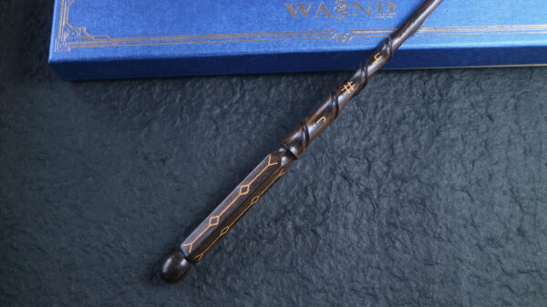 Hand Crafted Gold Runes Wand