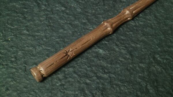 Carved Hexagrams Magic Wand, Personalised Wood Wands
