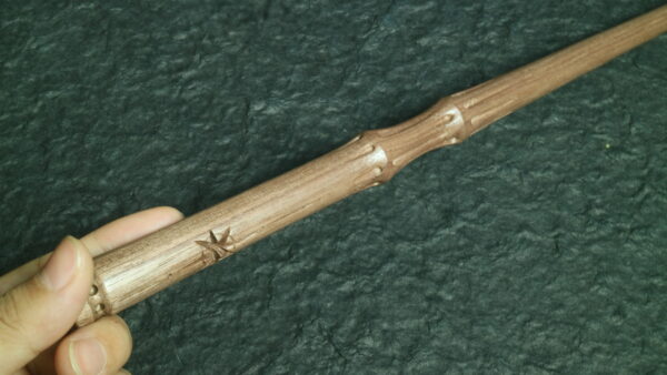 Carved Hexagrams Magic Wand, Personalised Wood Wands